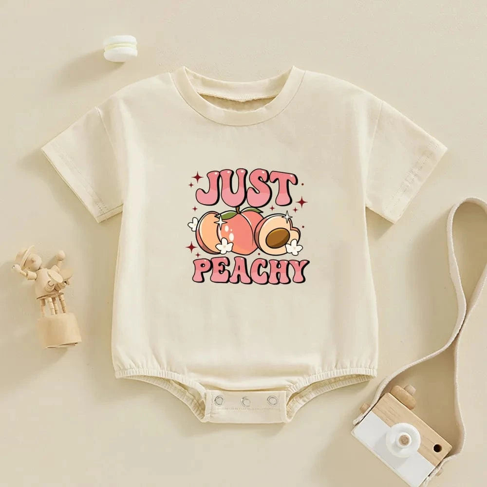 C / 6M Just Peachy Baby Romper