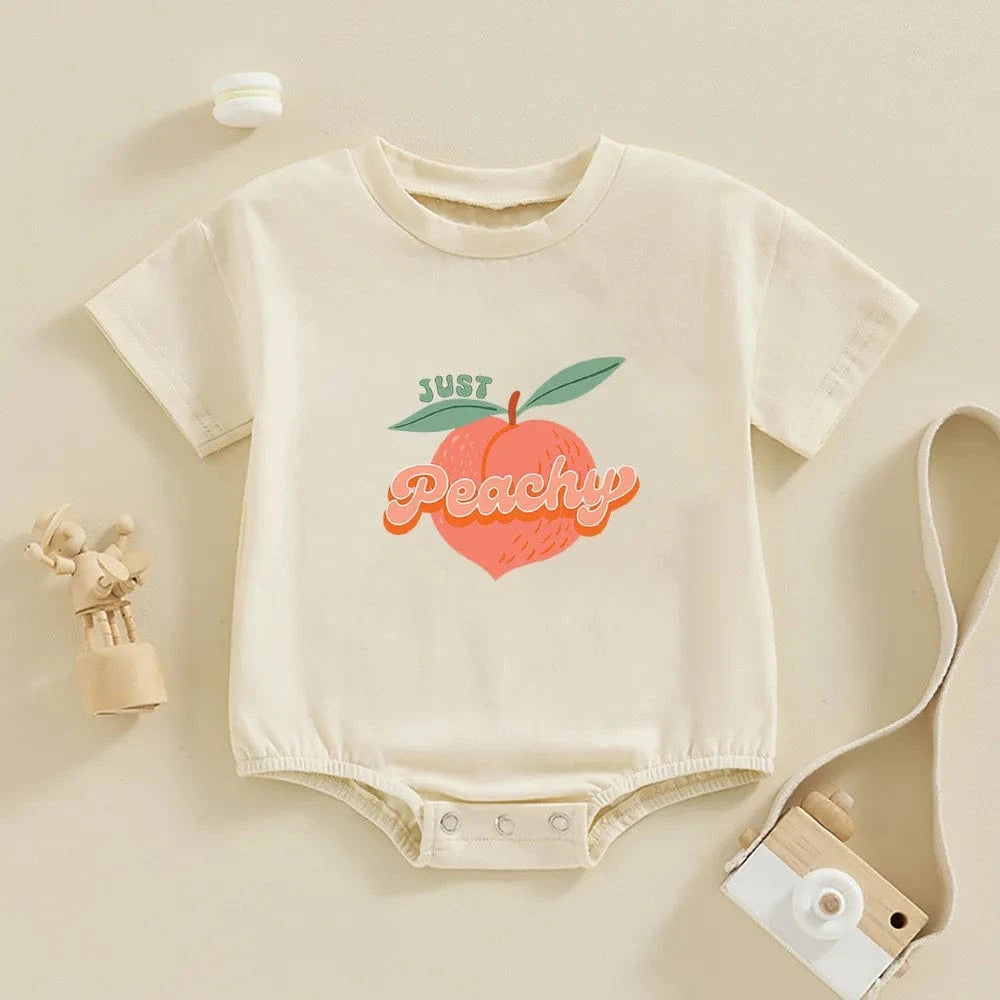A / 6M Just Peachy Baby Romper