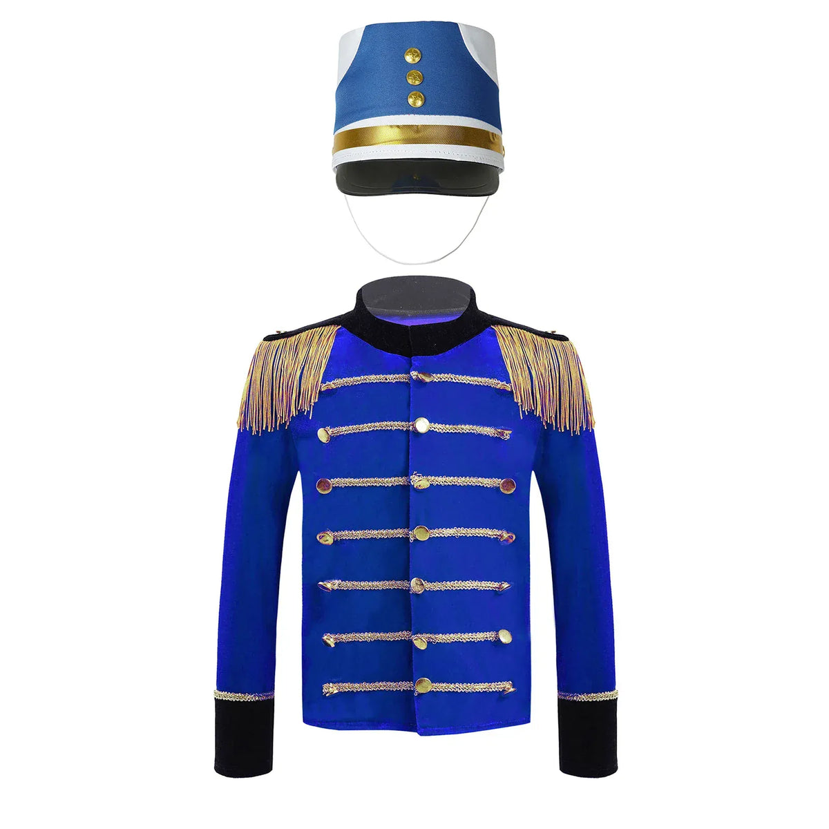 Blue with Soldier Hat / 4 Kid's Deluxe Ringmaster and Marching Band Jacket