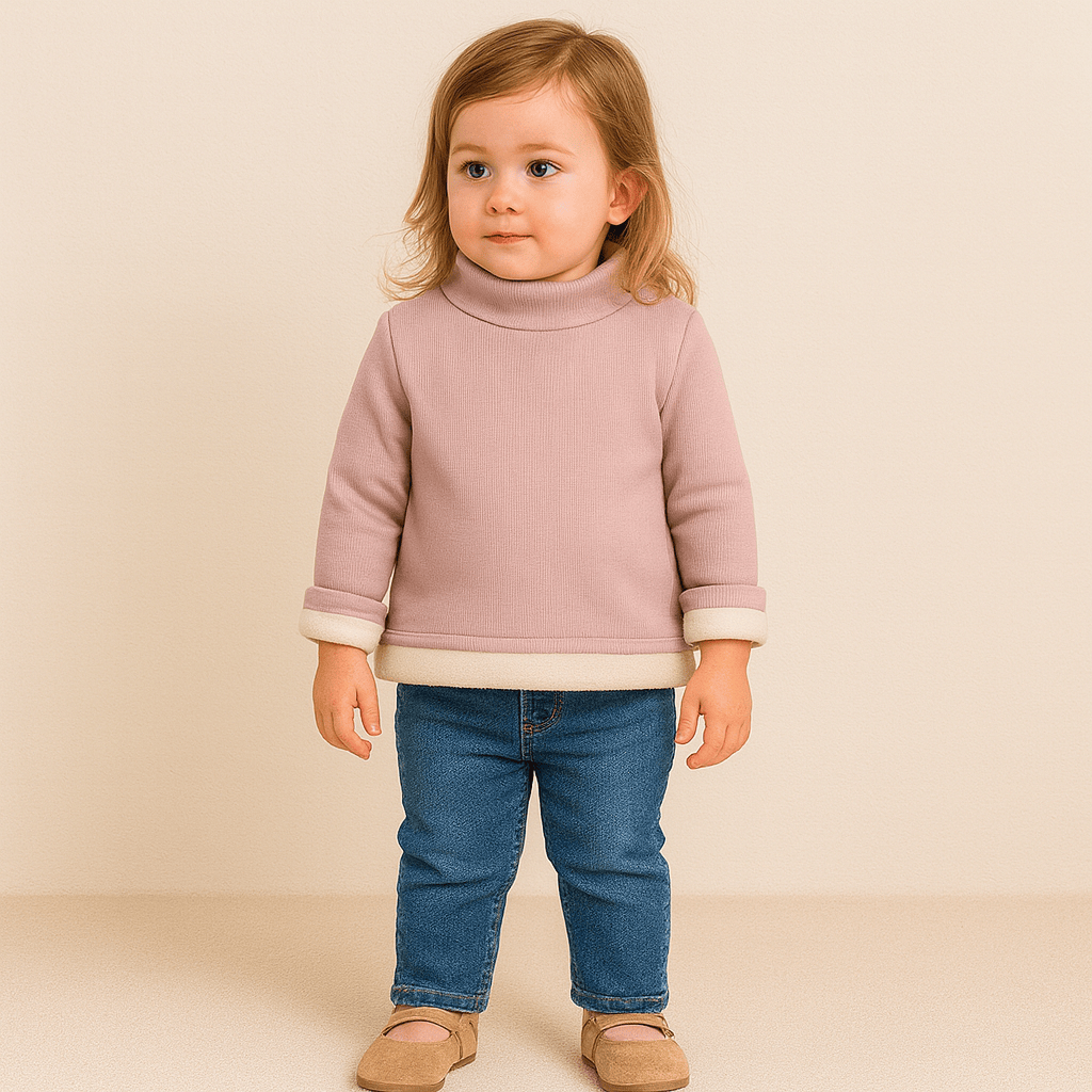 Kids' Cozy Turtleneck Long Sleeve Tee