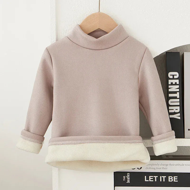 Light Purple / 2T Kids' Cozy Turtleneck Long Sleeve Tee