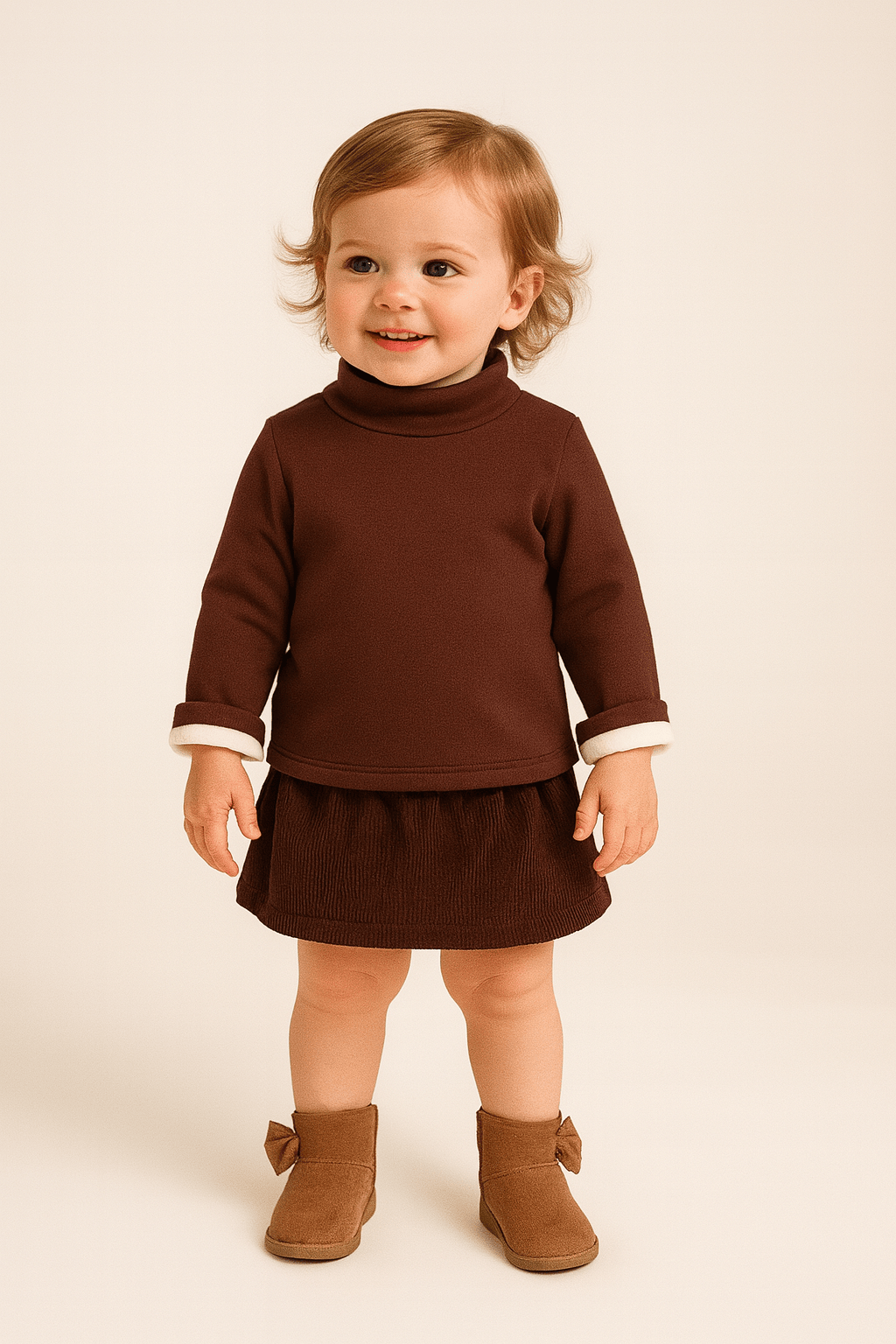 Kids' Cozy Turtleneck Long Sleeve Tee