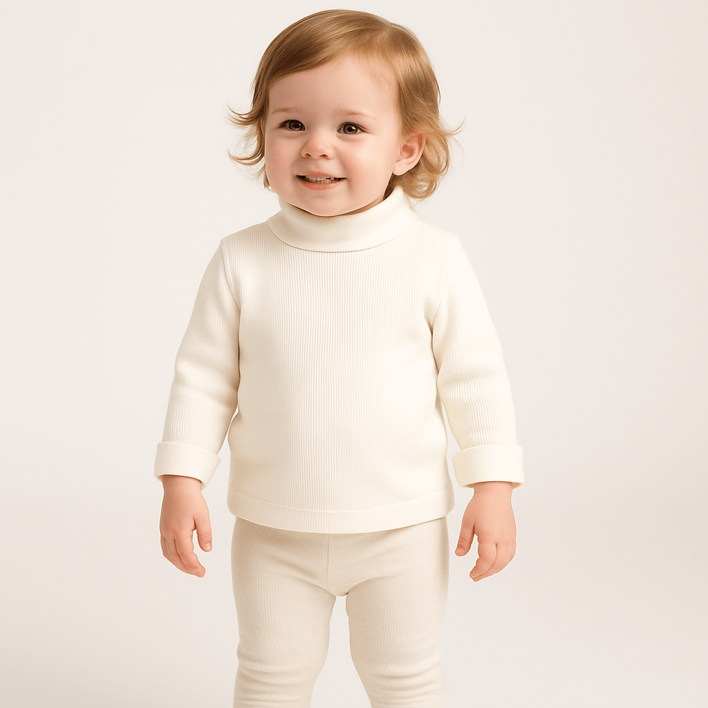Kids' Cozy Turtleneck Long Sleeve Tee
