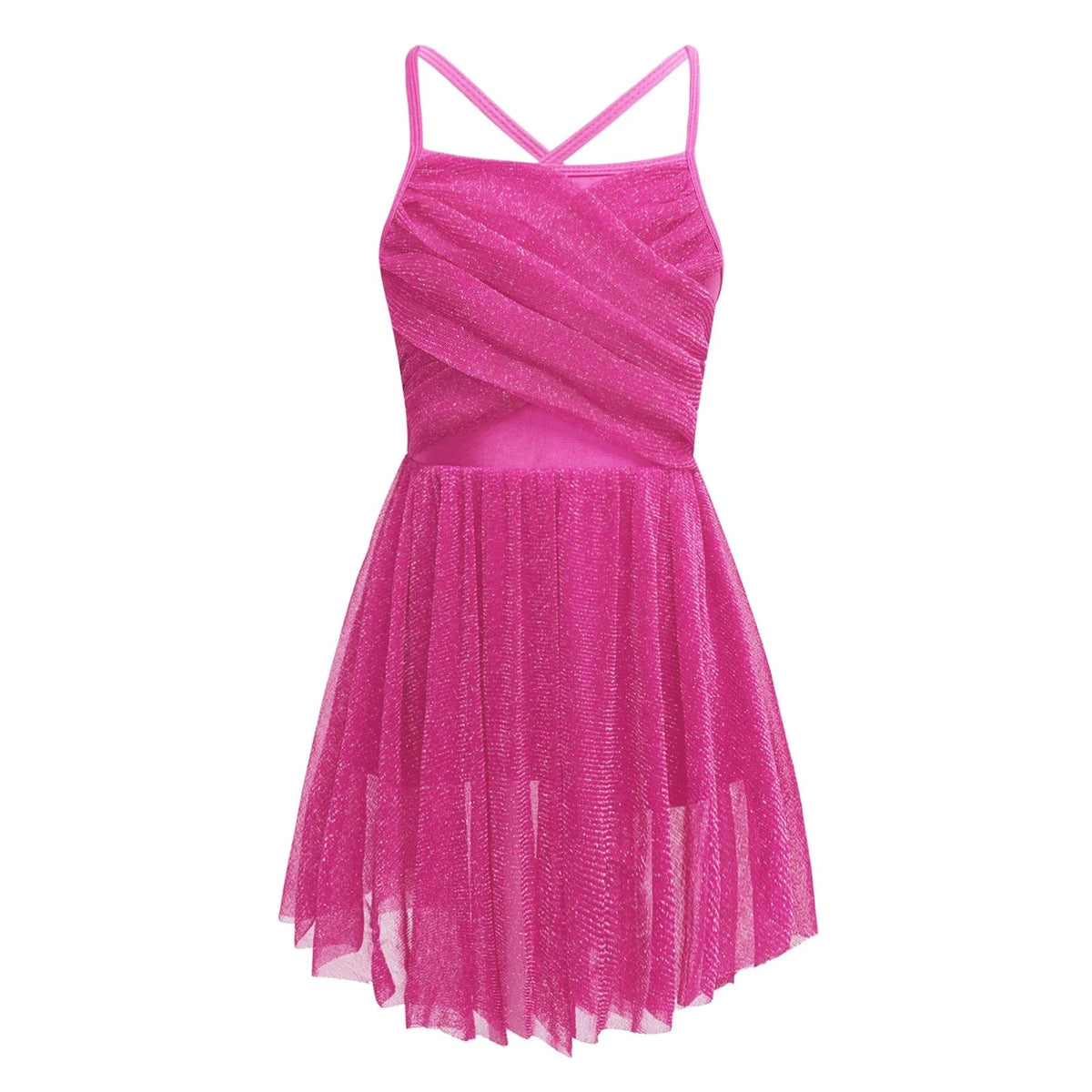 Rose / 4 Kids Girls Glittery Mesh Lyrical Dance