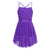 Purple / 4 Kids Girls Glittery Mesh Lyrical Dance