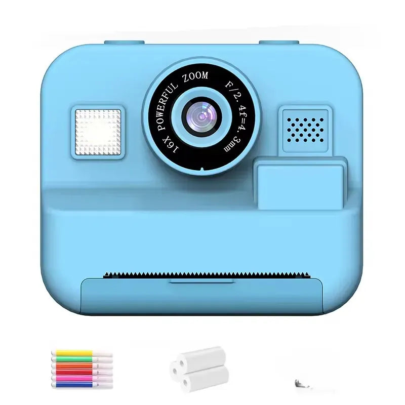 Aqua Blue Kids Instant Print Camera