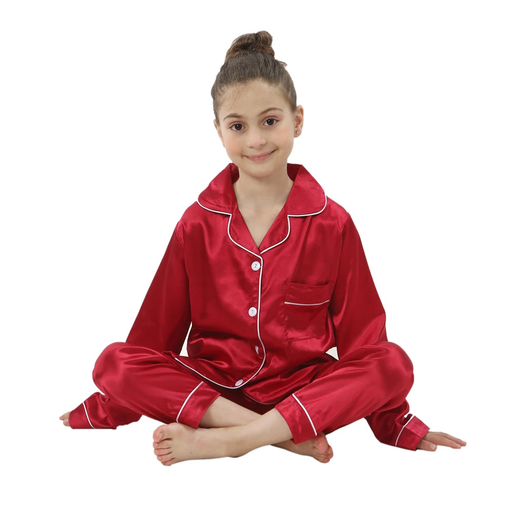 Kids' Silky Satin Pajamas