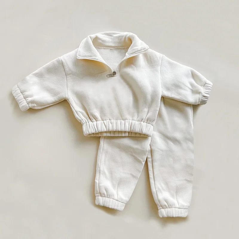 Cream White / 1-2T Kids Sportswear Suits