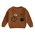 Brown / 0-3M Kids Tractor Print Knit Sweater