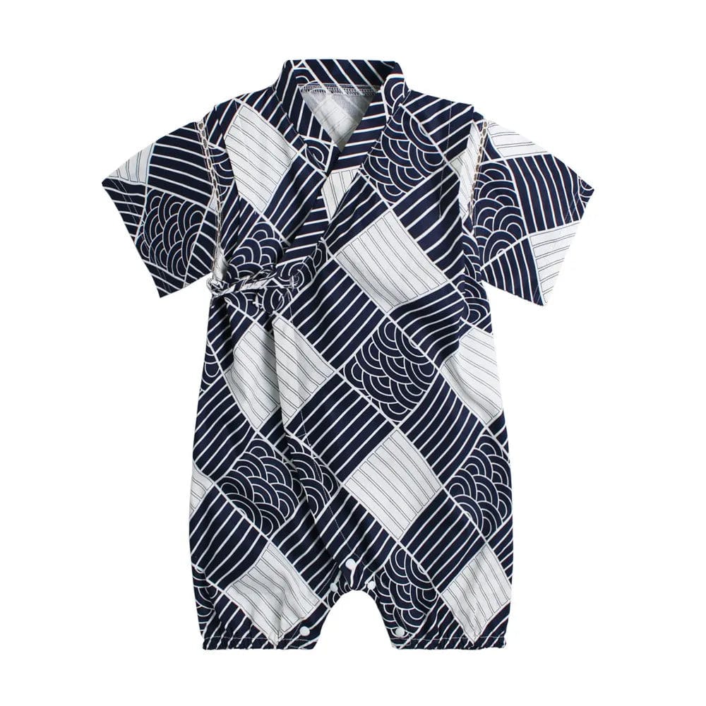 Dark blue white / 6M Kimono Japanese