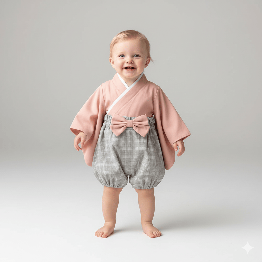Girl's Clothing Kimono Style Baby Romper