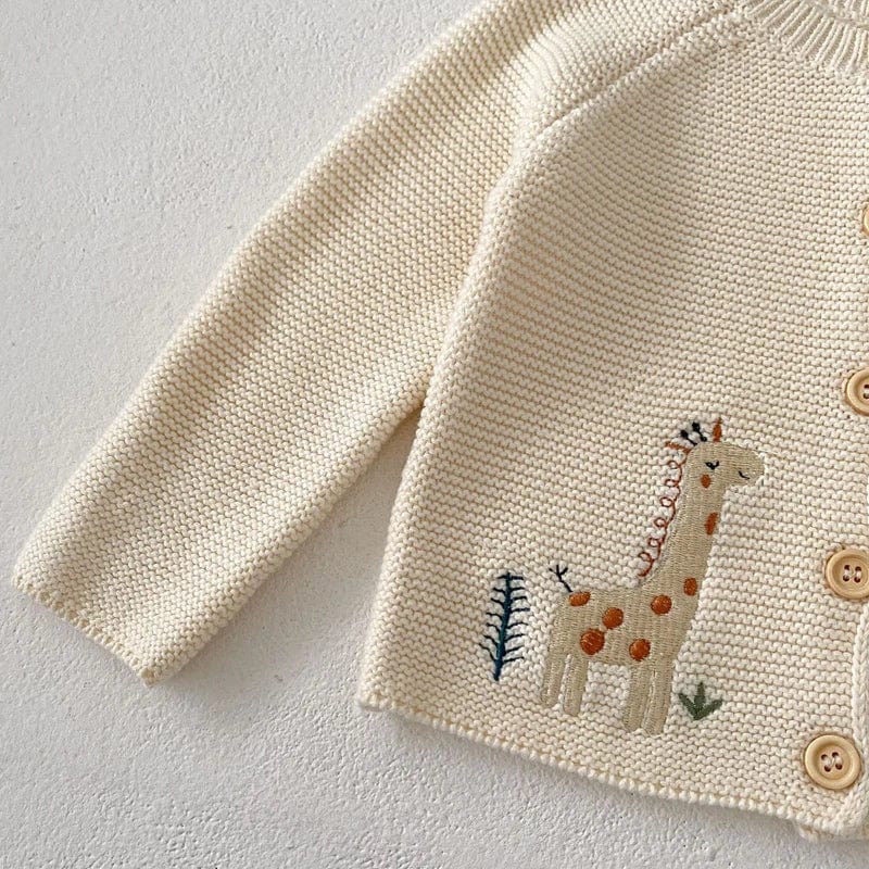 Knit Sweater with Animal Design