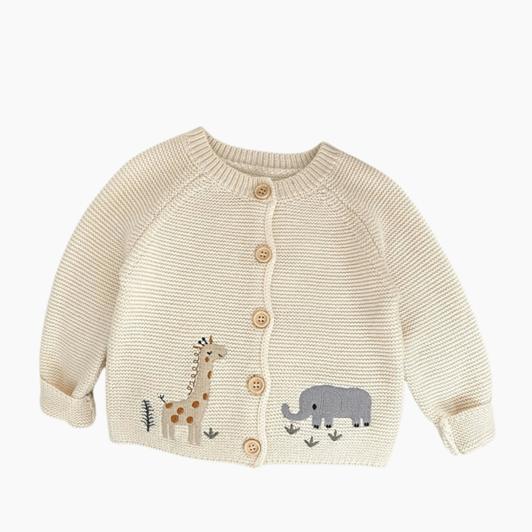 Knit Sweater with Animal Design