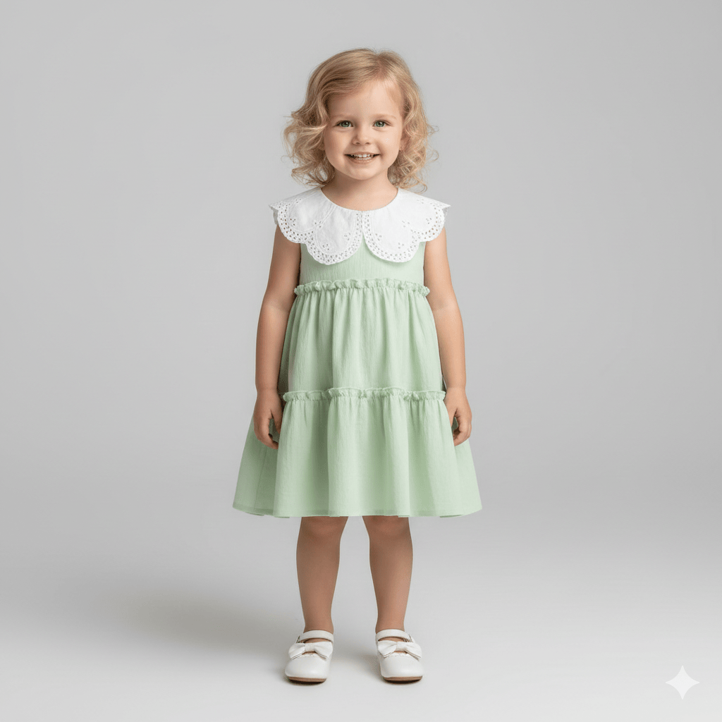 Lace Bodice Tiered Summer Dress