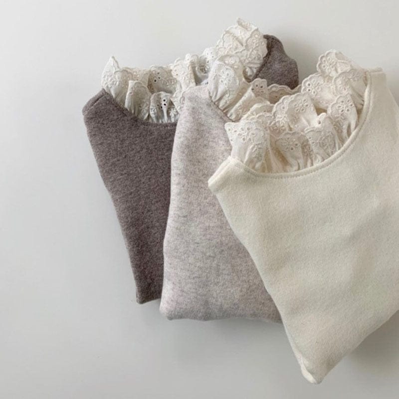 Lace collar princess bottom shirt