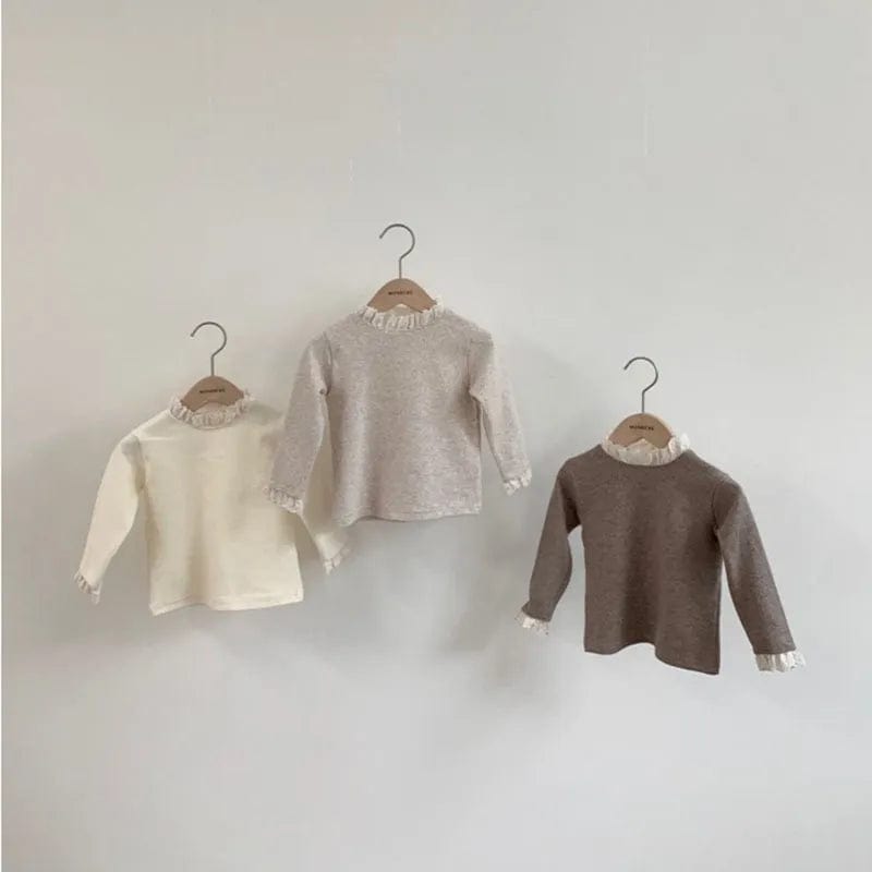 Lace collar princess bottom shirt