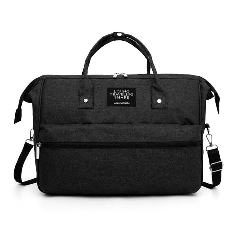 Black Large Capacity Diaper Bag