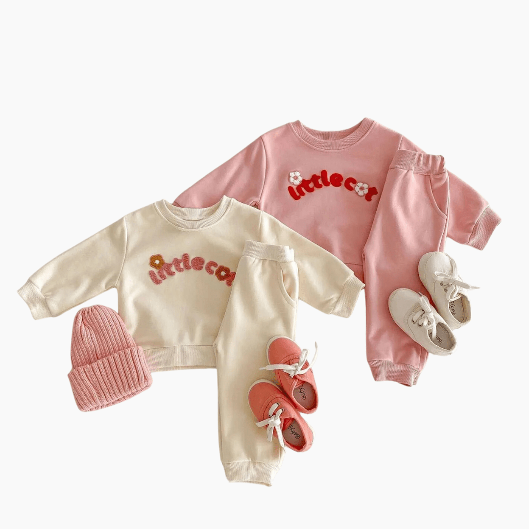 Girl's Clothing Letter Print Hoodie and Pants Set