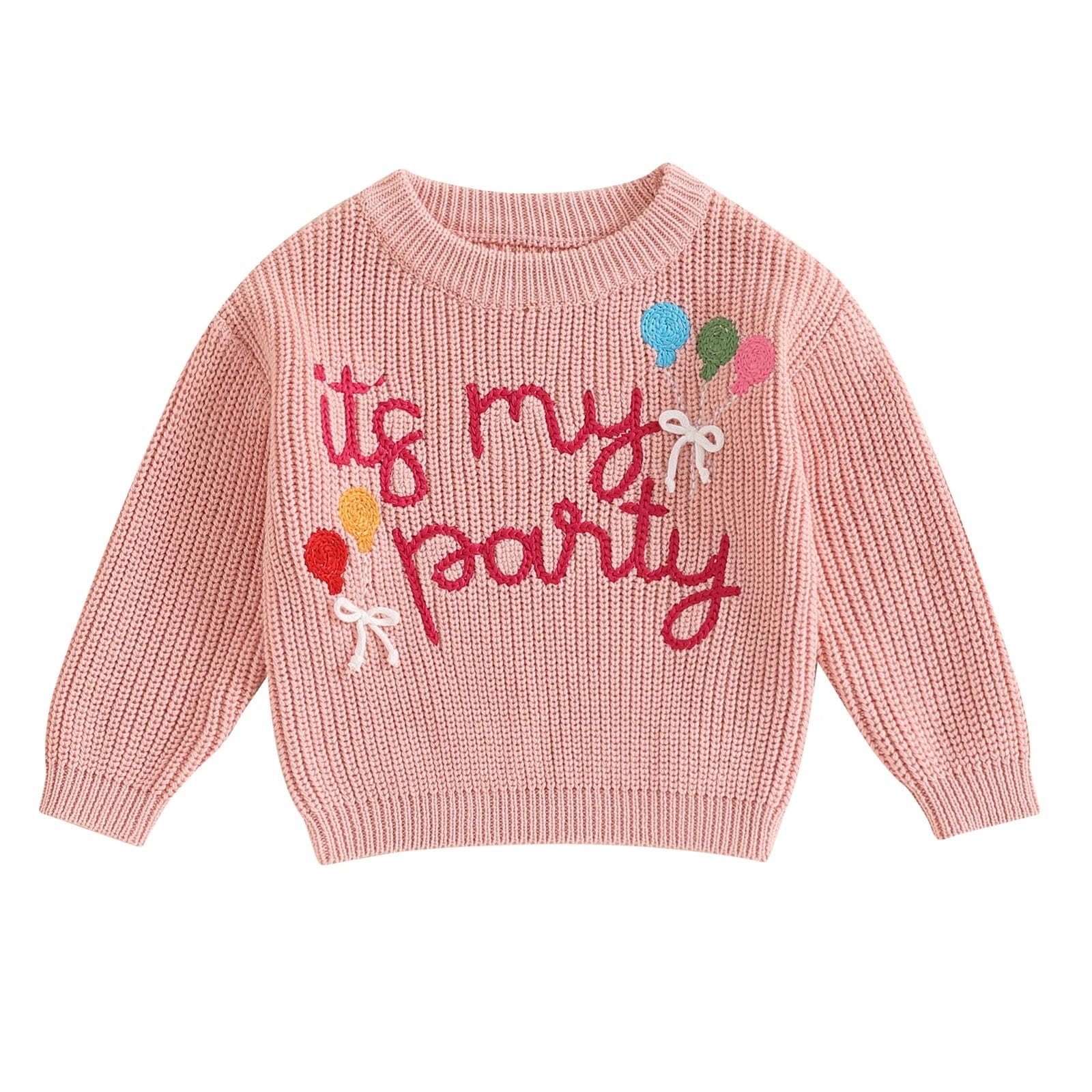 Pink / 6-9M Little Baby Girls Knitting Sweater