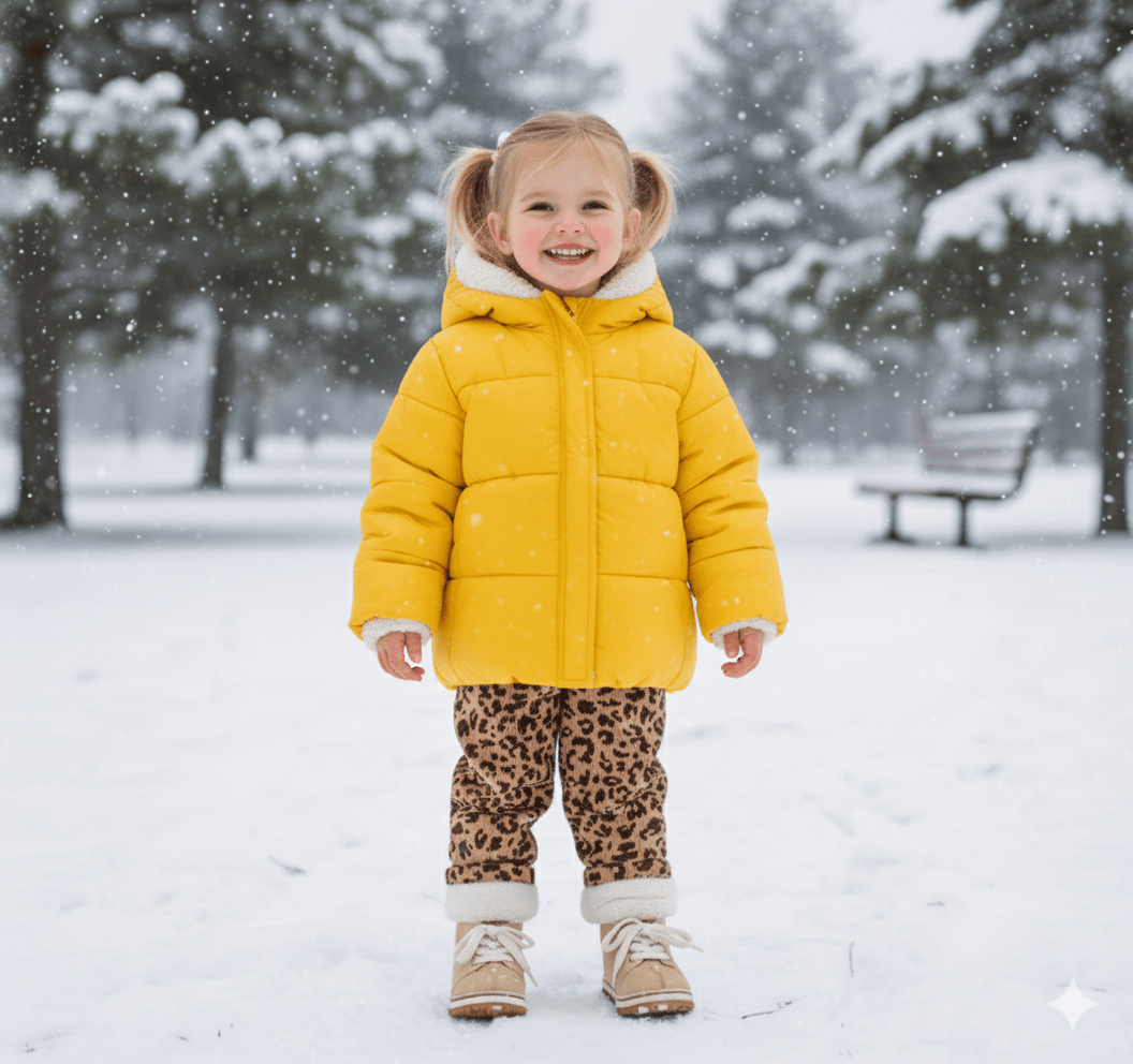 Little Blossom Fleece-Lined Corduroy Pants