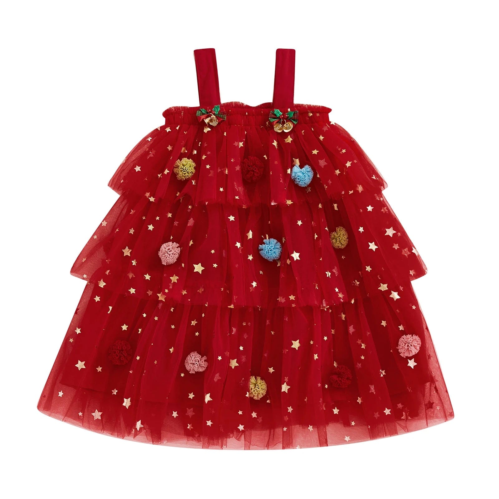 Red / 1-2T Little Girls Christmas Dress