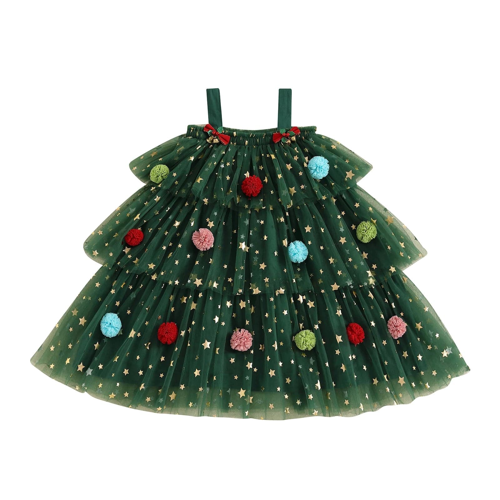 green / 1-2T Little Girls Christmas Dress