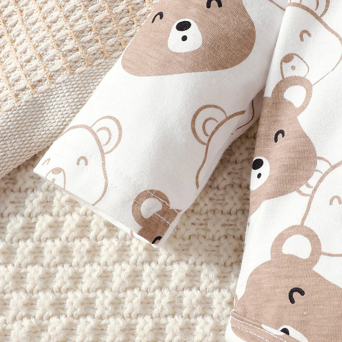 Long Sleeve Bear Baby Bodysuit Set