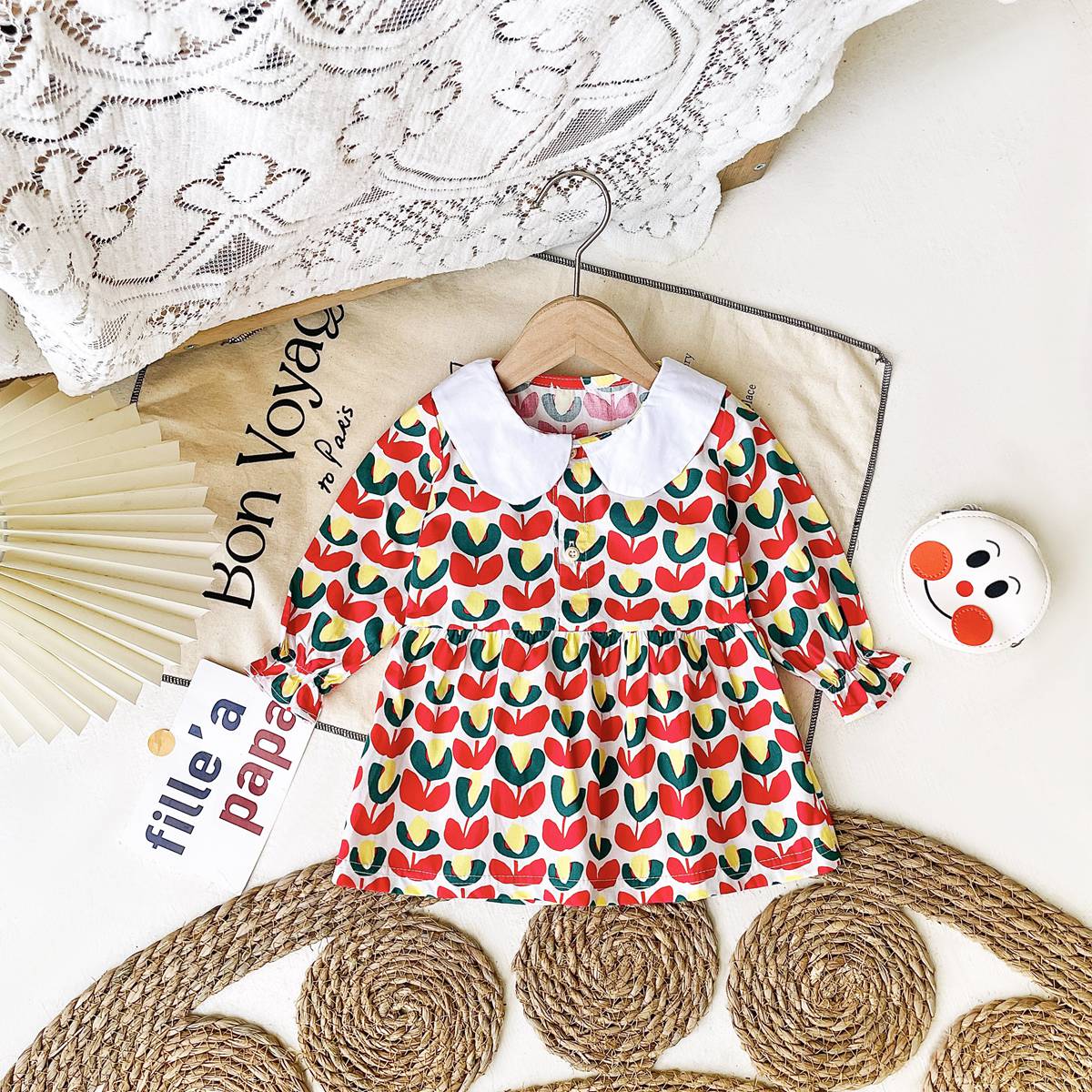 Long Sleeve Floral Cotton Toddler