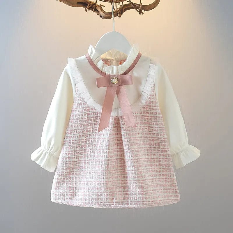 Pink / M(0-6M) Long Sleeve Princess Dress