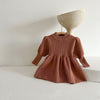 brown / 6-12M Long Sleeve Princess Girls Sweater Dress
