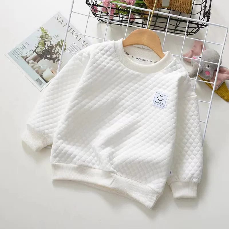 WHITE / CHINA / 9M(80) Long Sleeve Solid Color