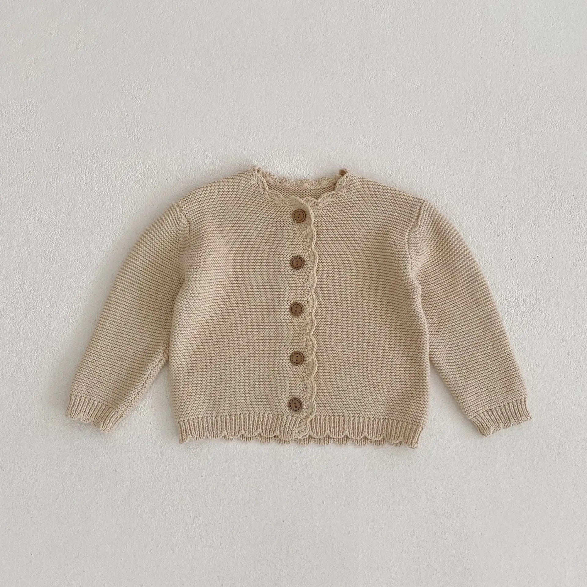 apricot / 6M Long Sleeve Sweater Coat