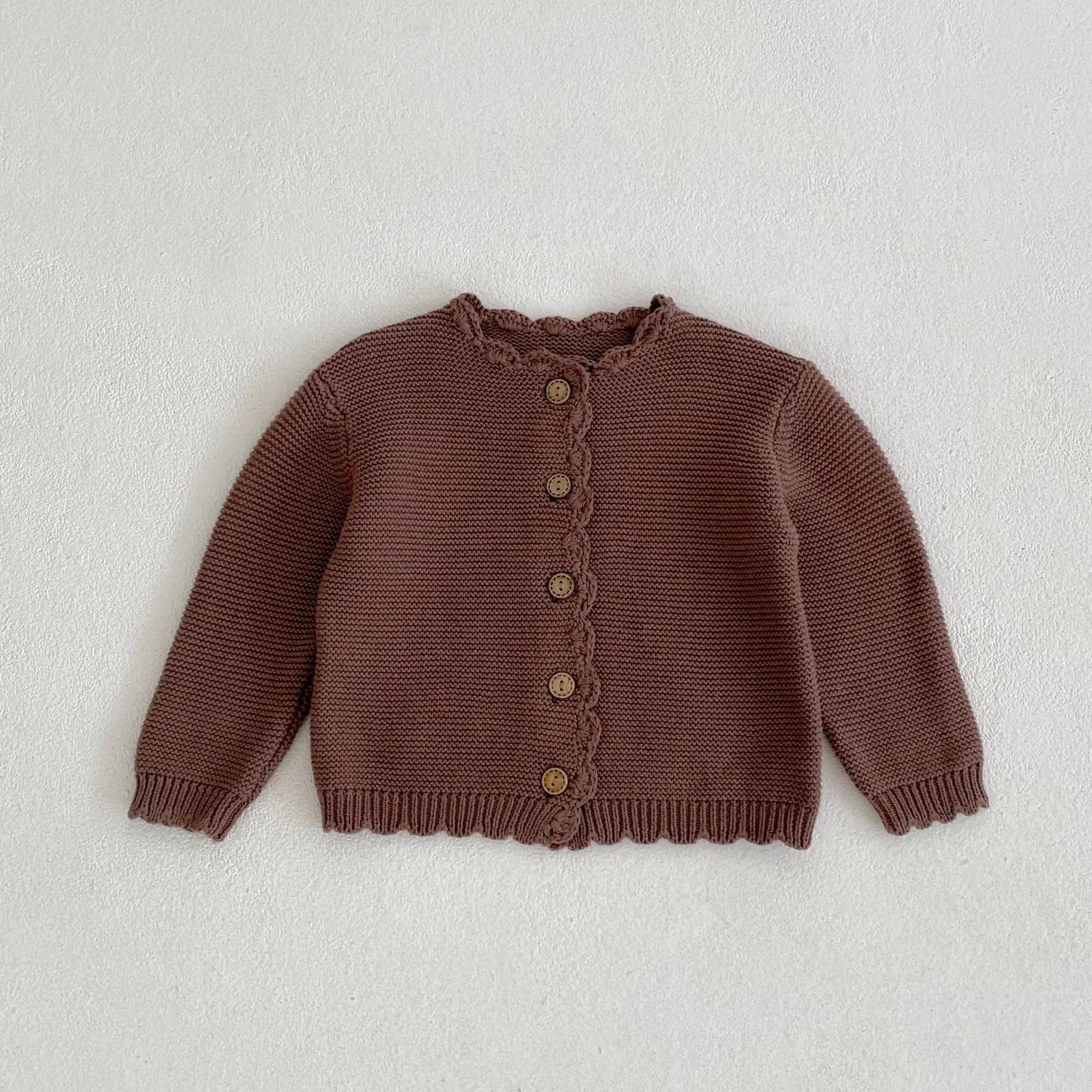 khaki / 6M Long Sleeve Sweater Coat