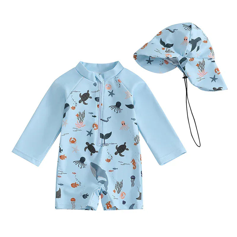 C / 0-3M Long Sleeve Swimwear