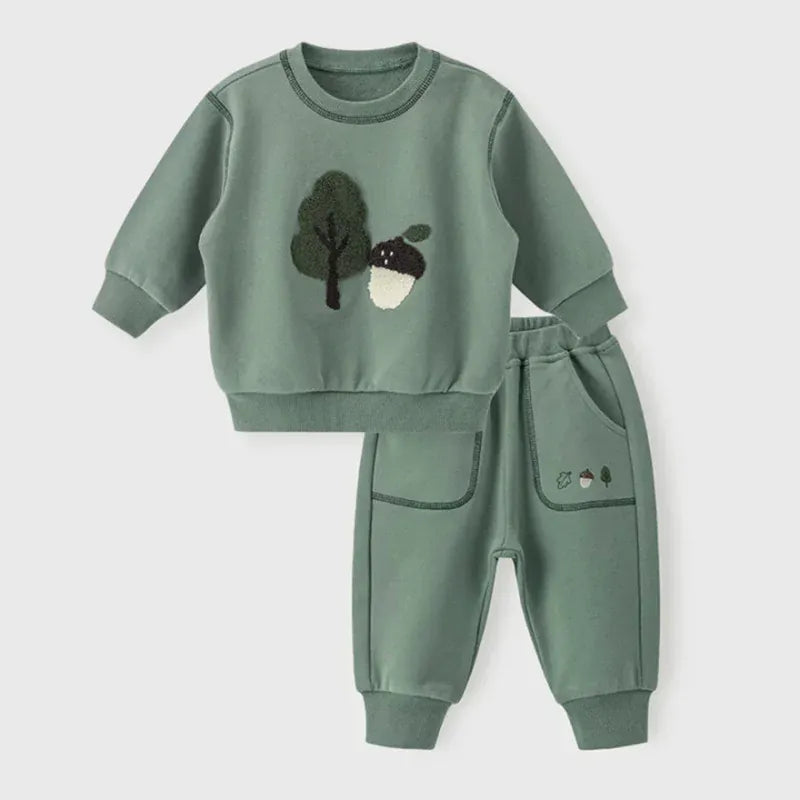 Tree Print / 3-6M Long Sleeve Top and Pants Set