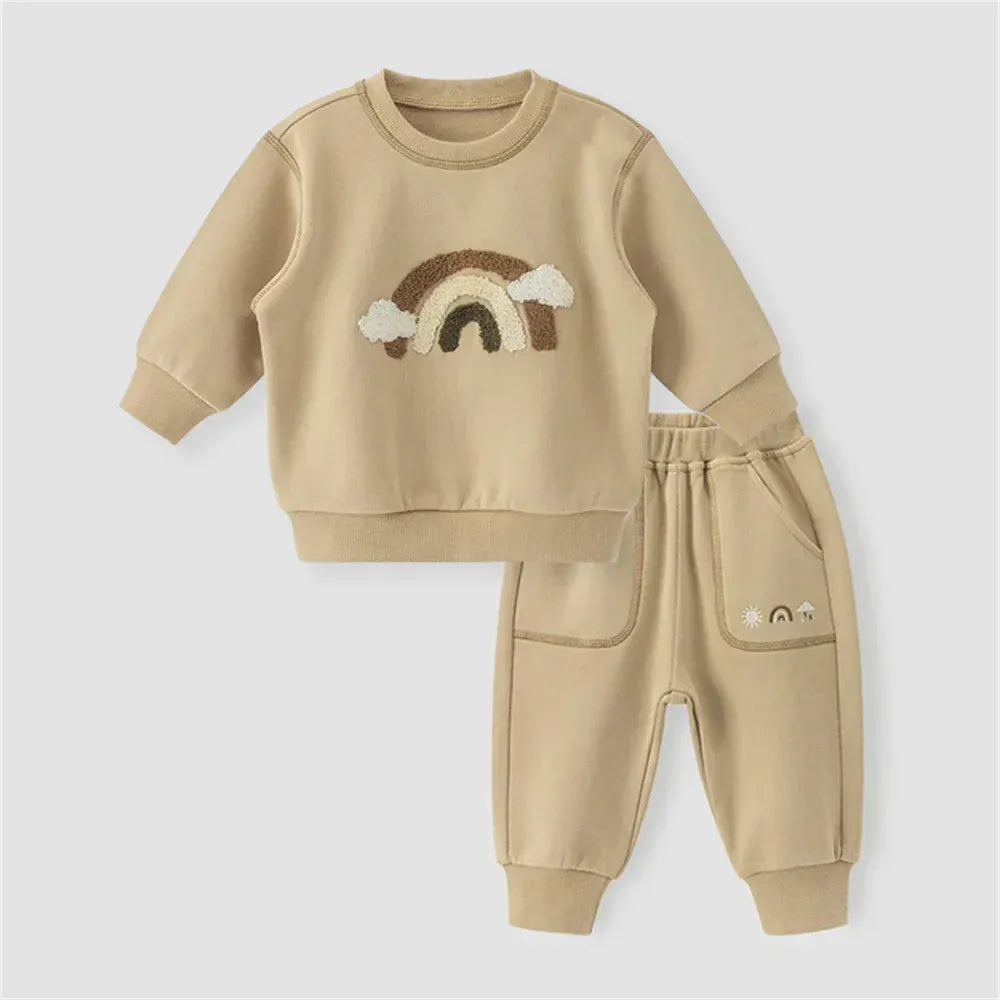 Rainbow Print / 3-6M Long Sleeve Top and Pants Set