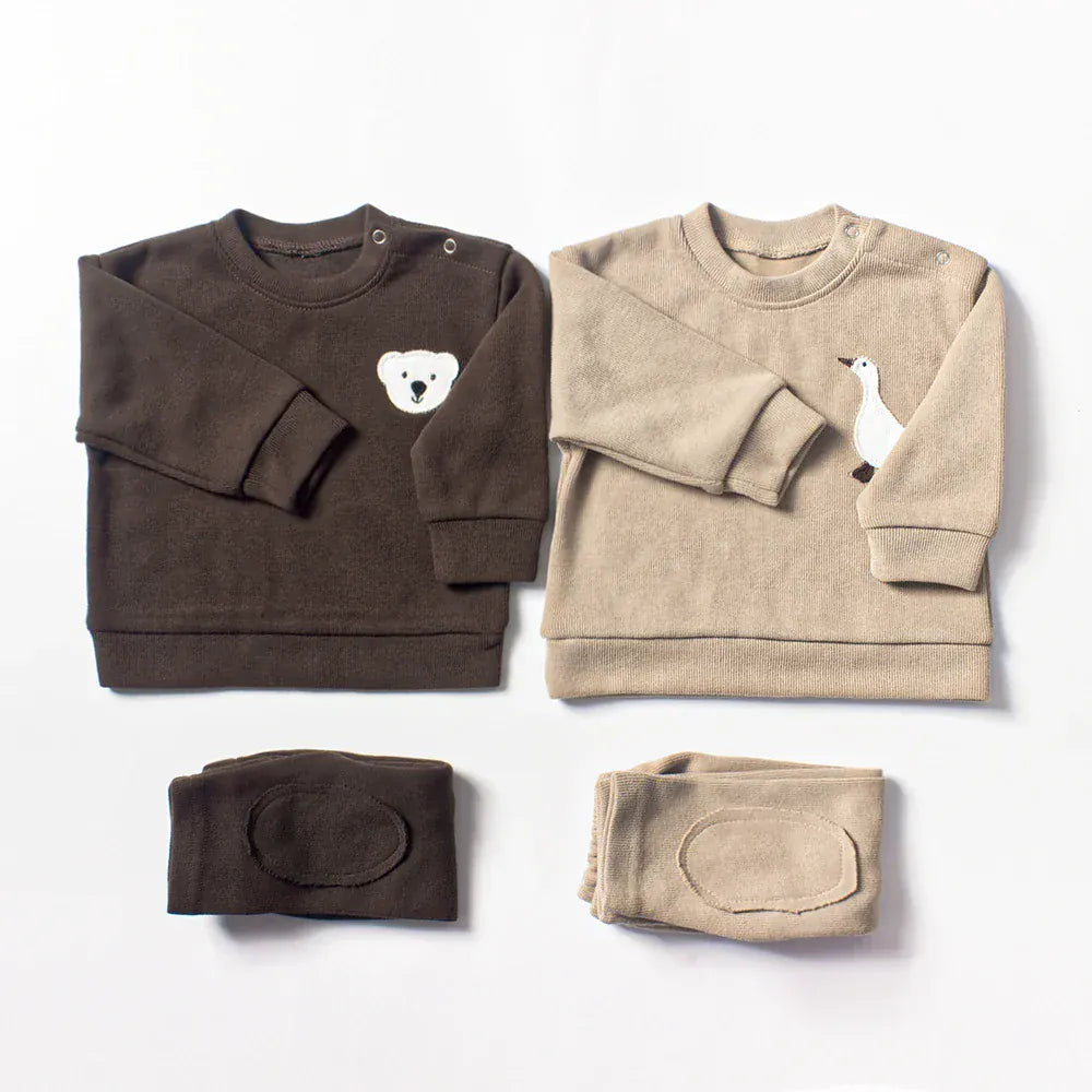 Long Sleeve Top and Pants with Animal Patch