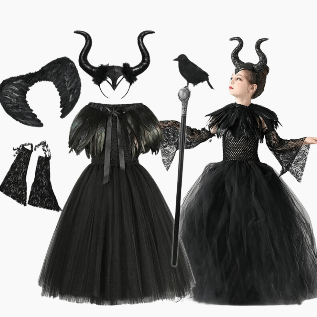 Girl&#39;s Clothing Maleficent Inspired Kids Costume Set