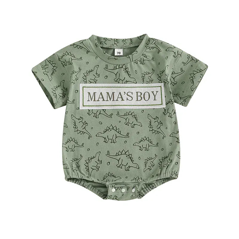 Army Green / United States / 3M Mama’s Boy Dinosaur Romper