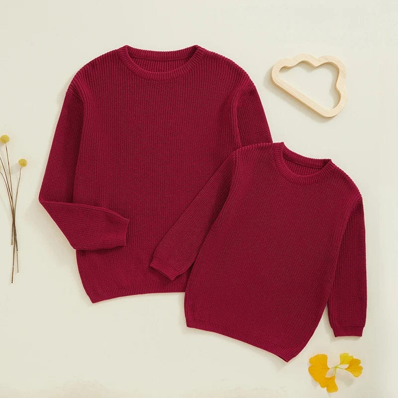 Purplish Red / Kid  6T Matching Sweaters