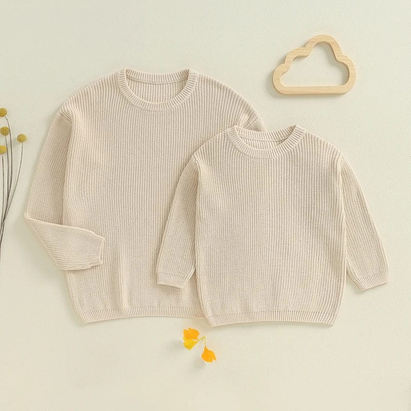 Milky White / Kid  6T Matching Sweaters