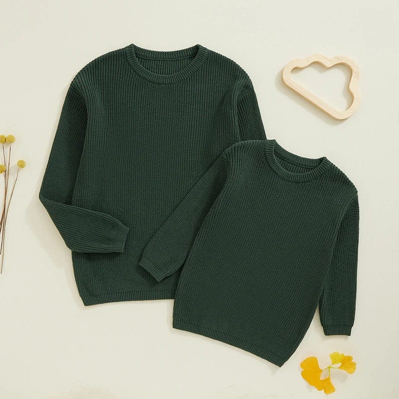 Blackish Green / Kid  6T Matching Sweaters