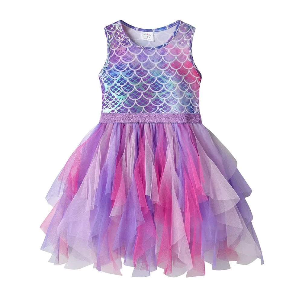 mermaid dress 3t Girls Mermaid Tutu Dress, Purple-Pink Ombre / 10T
