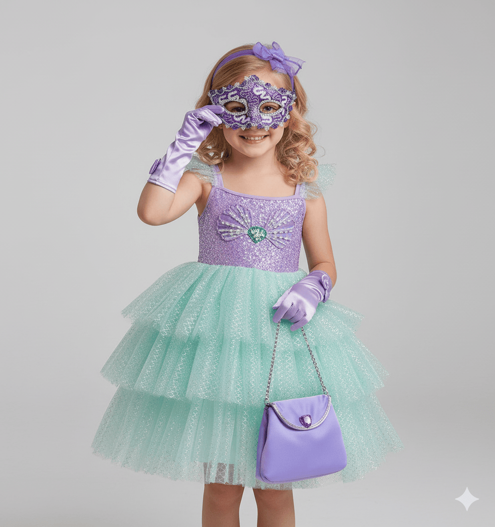 Mermaid Princess Sequin Dress for Girls