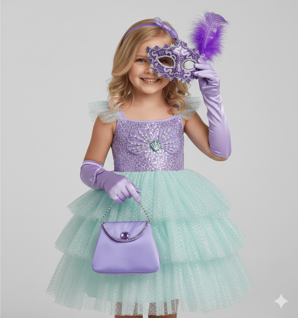 Mermaid Princess Sequin Dress for Girls