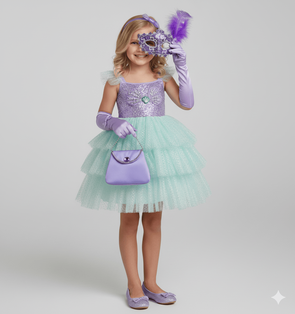 Mermaid Princess Sequin Dress for Girls