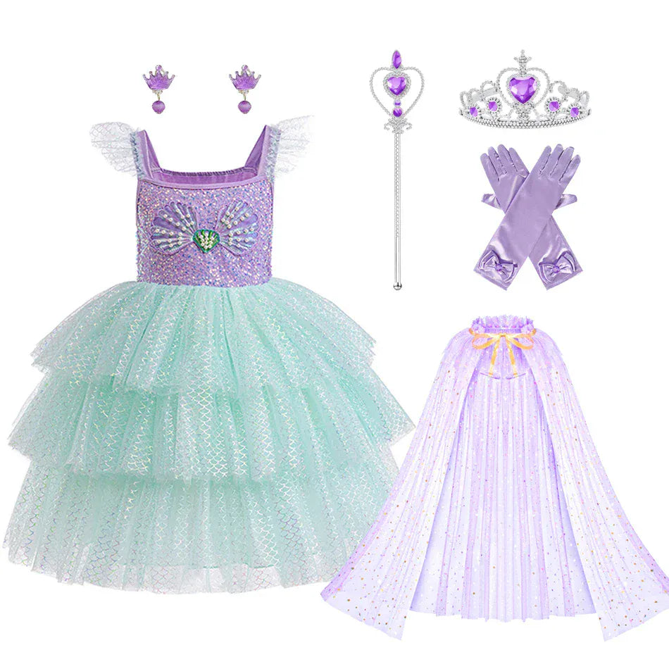 Mermaid Dress 04 / 2T Mermaid Princess Sequin Dress for Girls