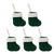 5pcs Green Mini Christmas Socks