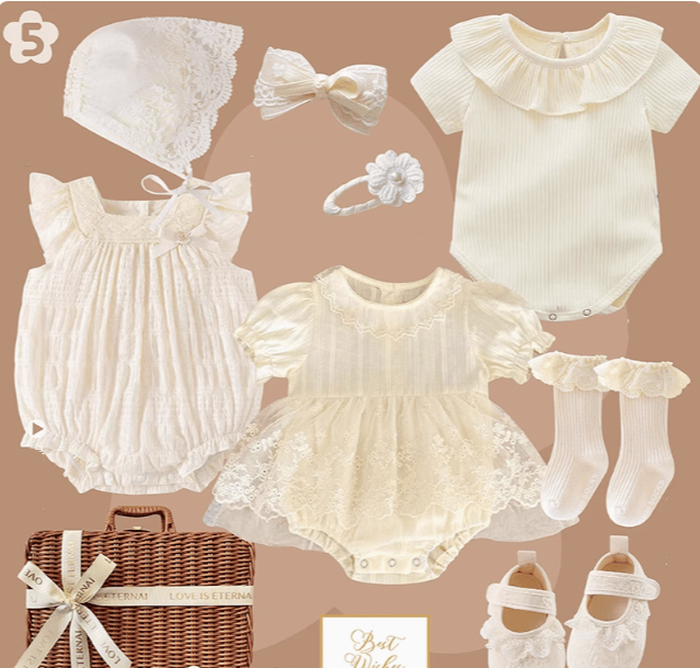 F / 0-3M Miss Jasmine Baby Girl Gift Set