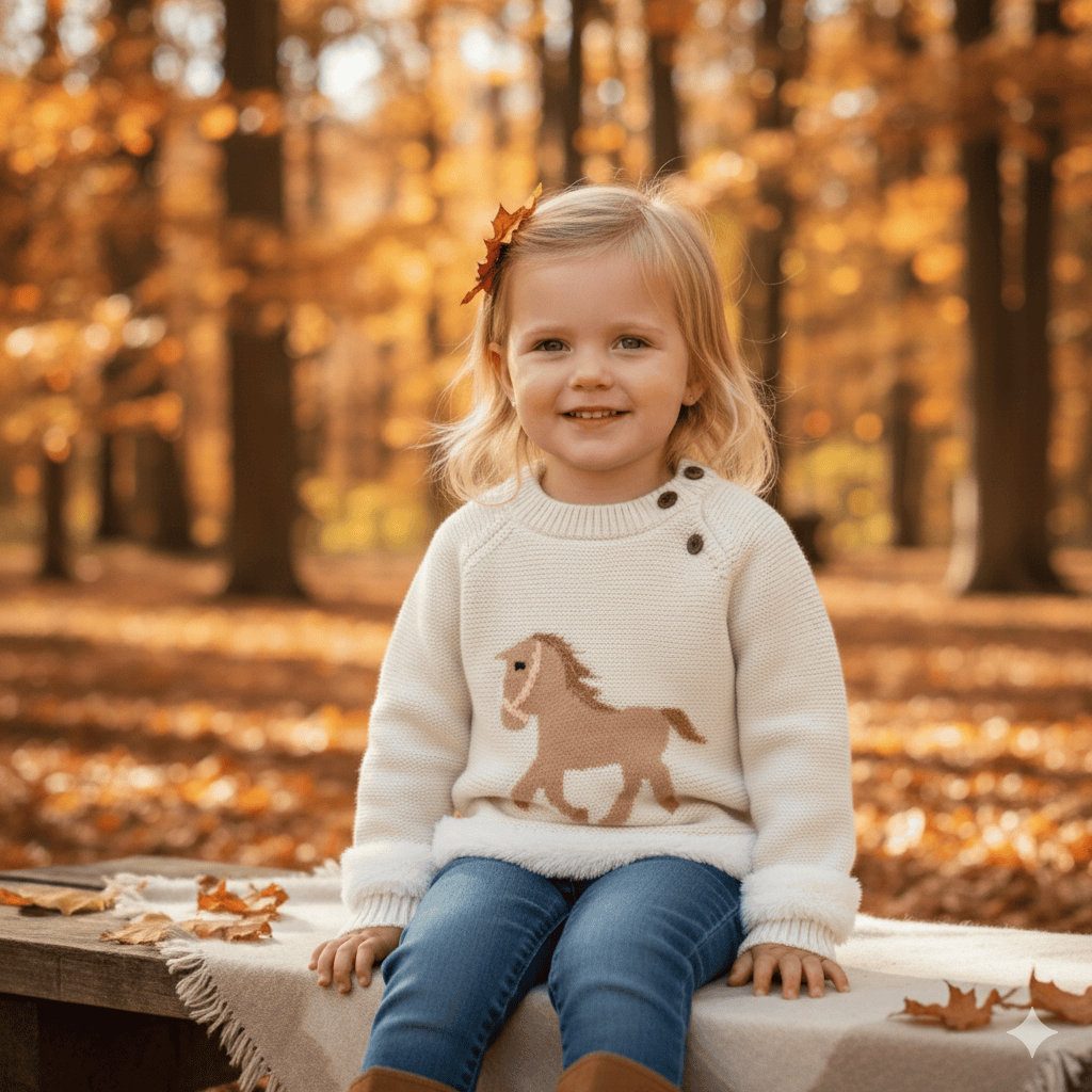 Boy's Clothing Momorii The Little Pony Knitted Sweater